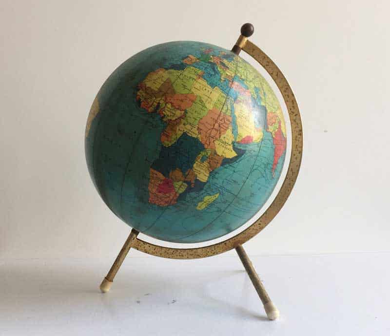 french flea market finds - globe