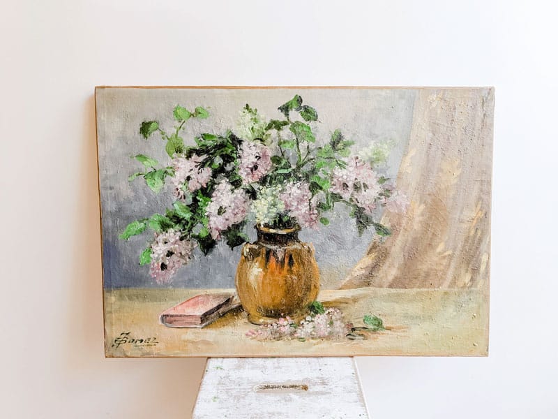 french flea market finds - oil paintings