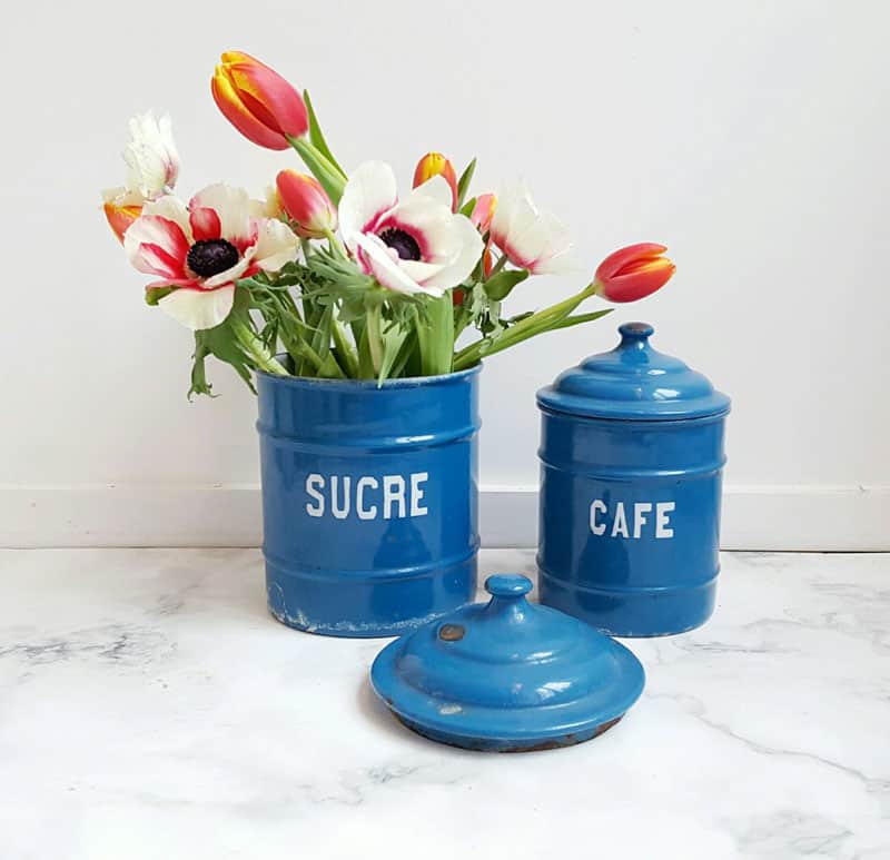 french flea market finds - spice pots