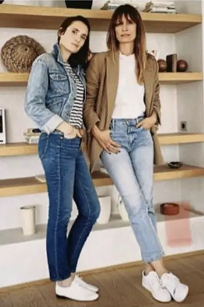 caroline de maigret in athletic shoes