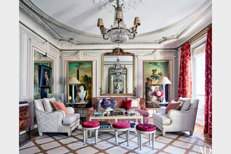elaborate parisian apartment with rich furnishings