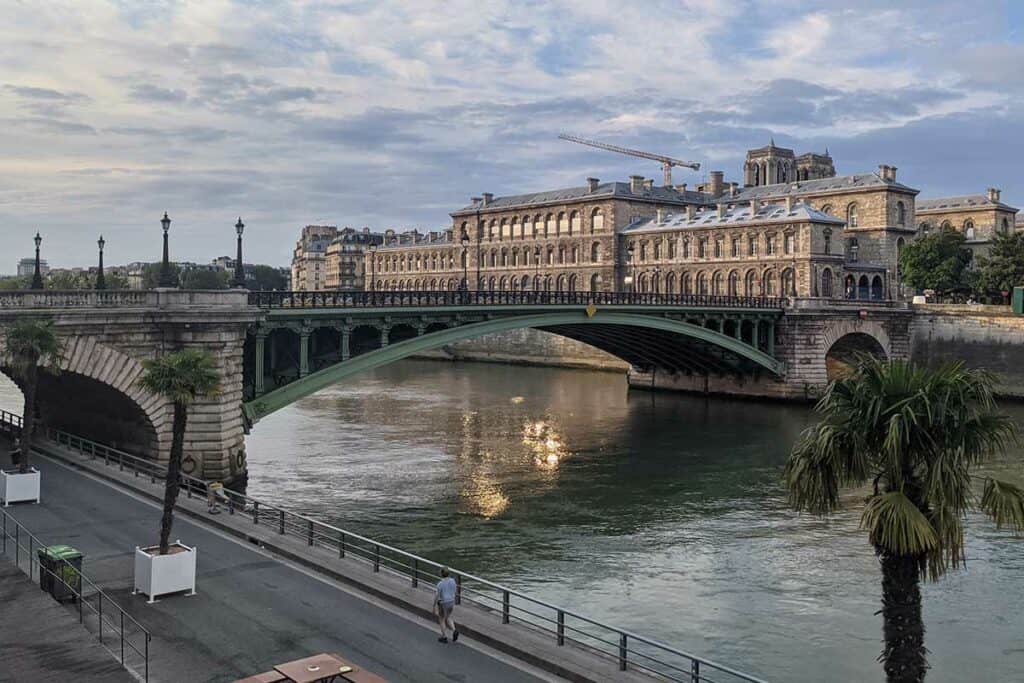 paris travel hacks - a view of the seine from the elevated road