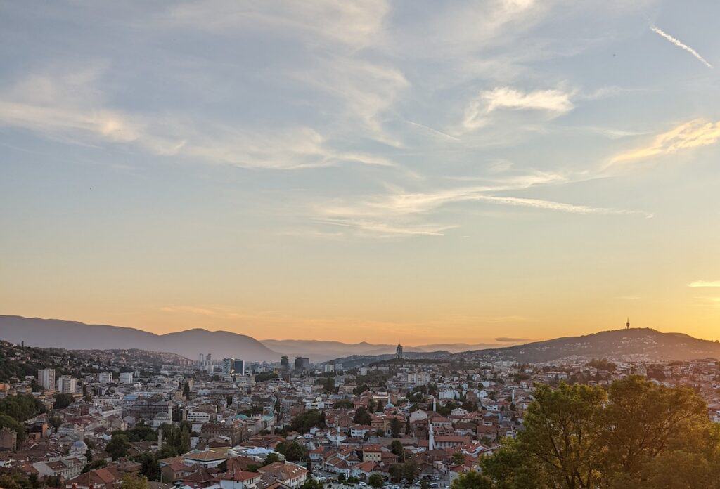 sarajevo at sunset