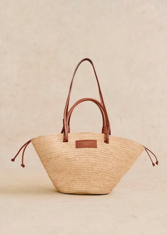 justine bag in raffia