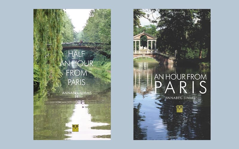 two covers of annabel simms paris guidebooks