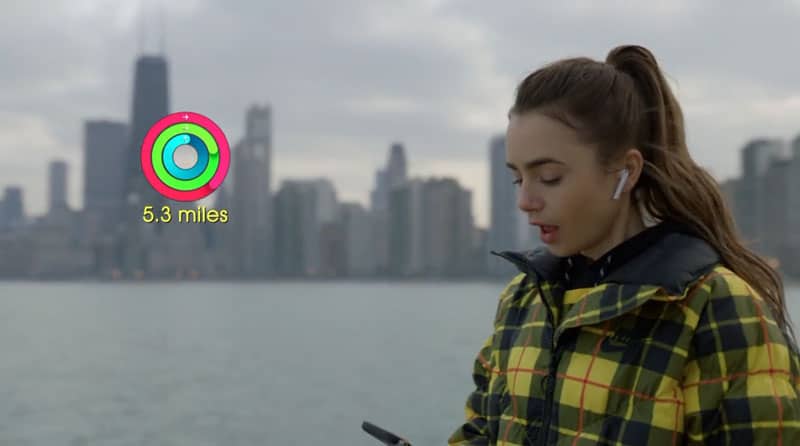 emily in chicago screenshot - chicago skyline
