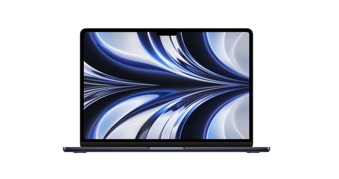 macbook air on white background