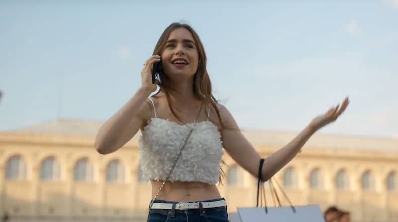 emily in paris season 1 episode 2 recap screenshot - emily at the pantheon