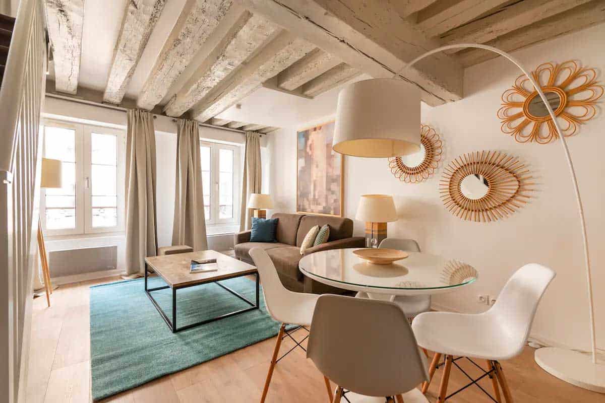 interior of paris apartment