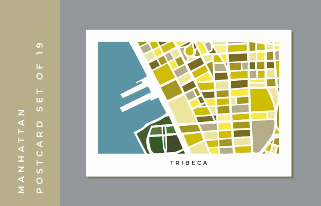 manhattan postcard set
