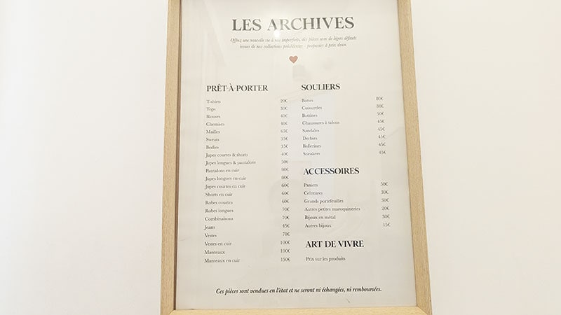sezane outlet prices