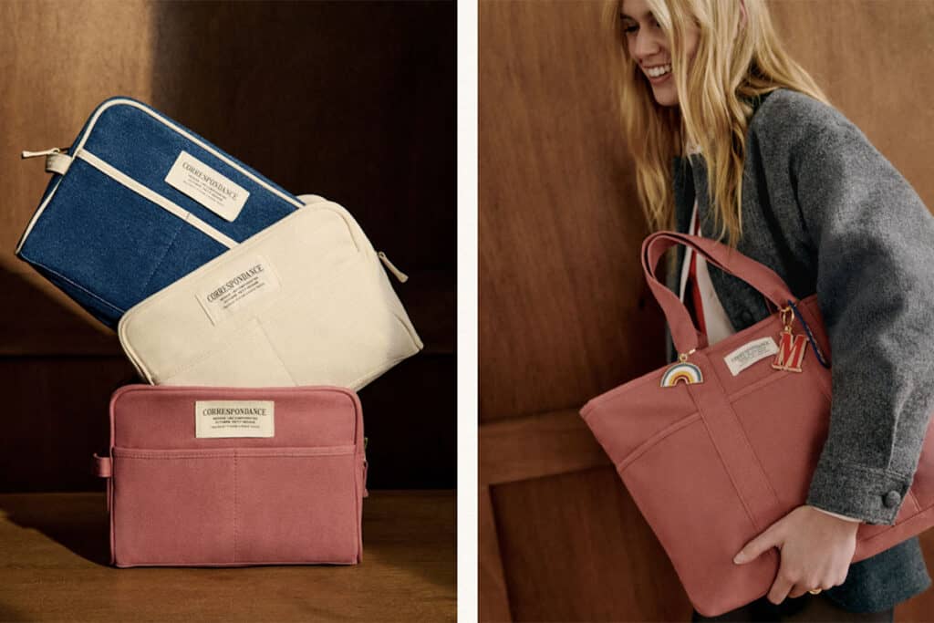 sezane canvas bags - in pink
