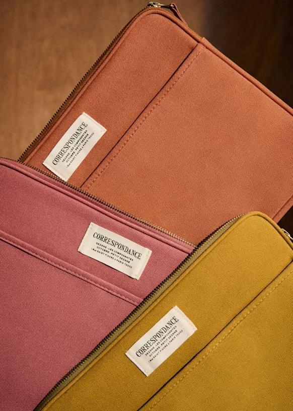 sezane canvas laptop bag