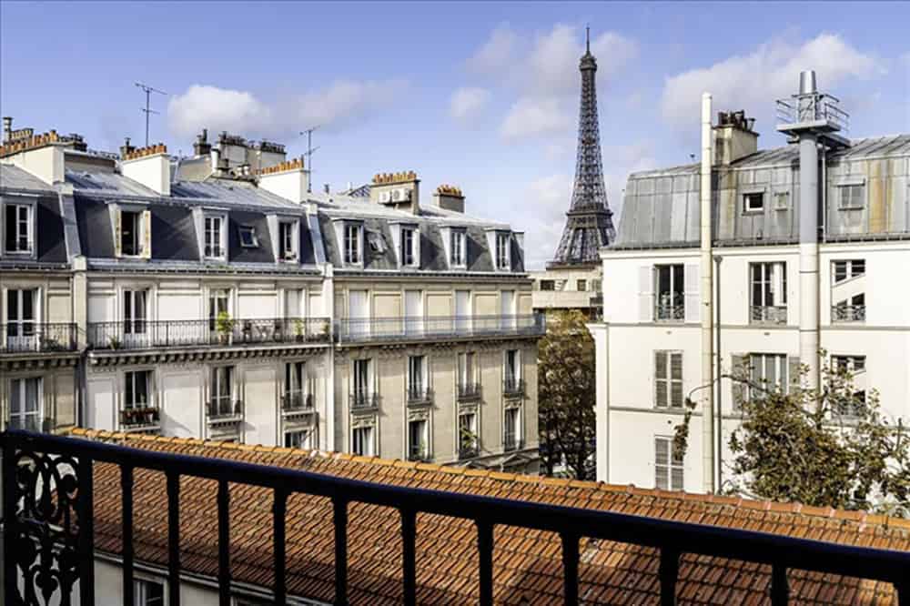 paris hotel rooms with eiffel tower view - hotel muguet