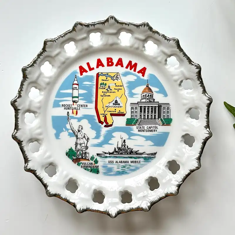 alabama souvenir plate