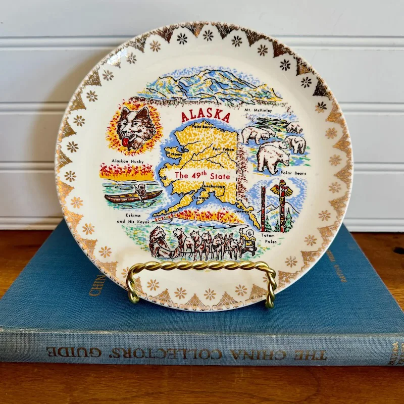 alaska souvenir plate