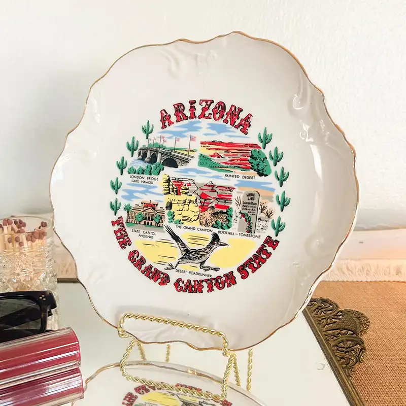 vintage arizona souvenir plate
