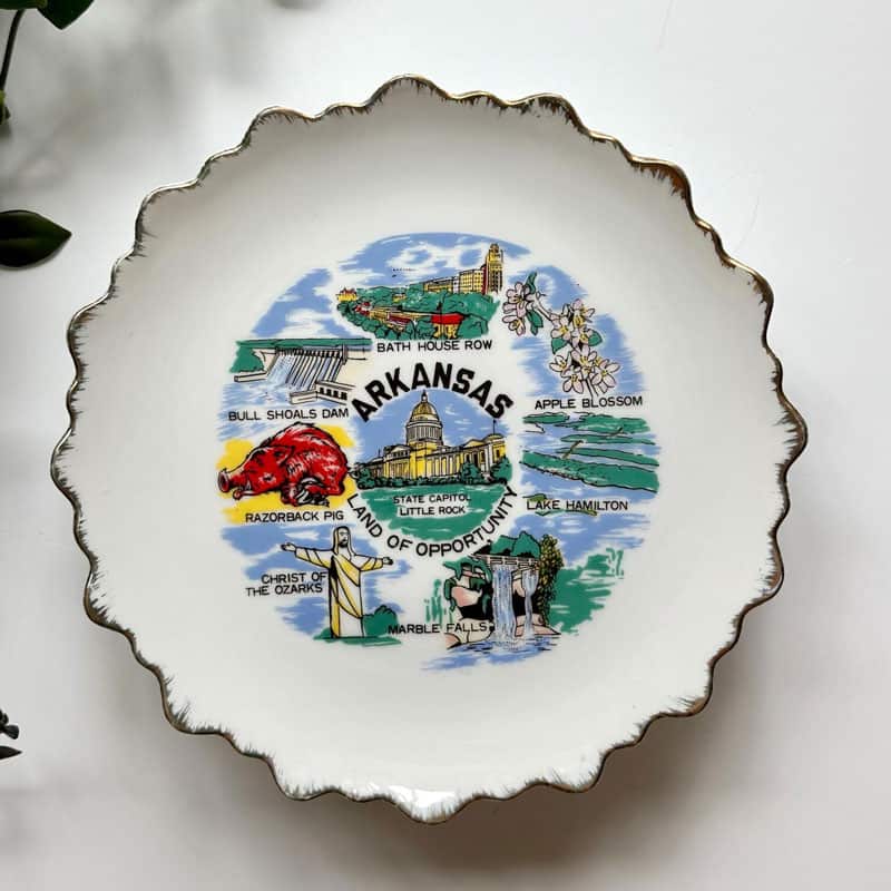 arkansas souvenir plate