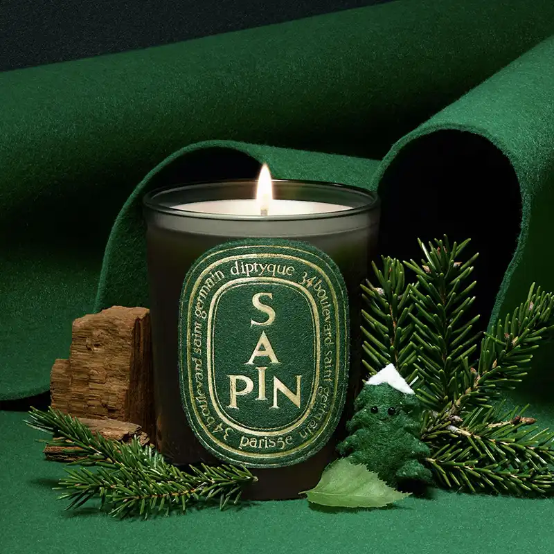 best diptyque candles for winter - sapin