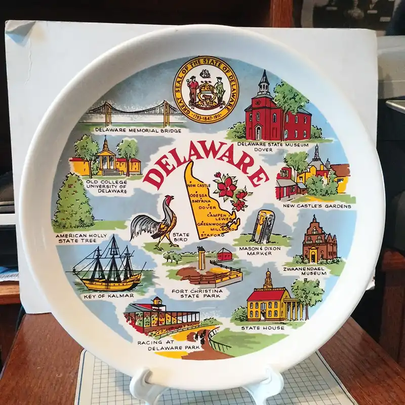 delaware souvenir plate 