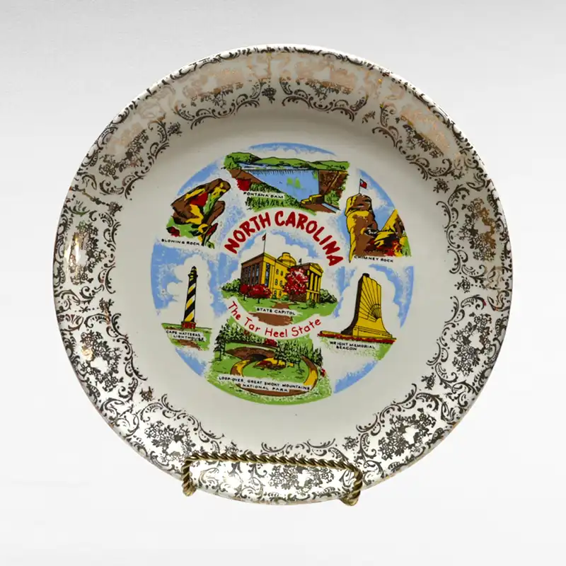 north carolina souvenir plate