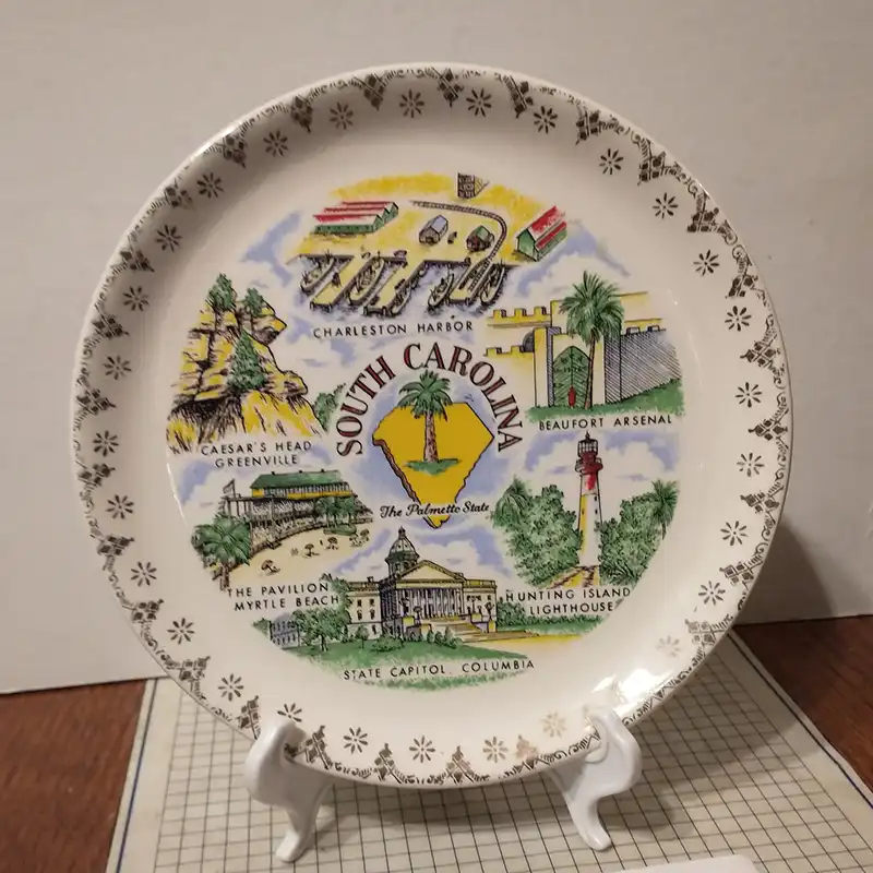 south carolina souvenir plate