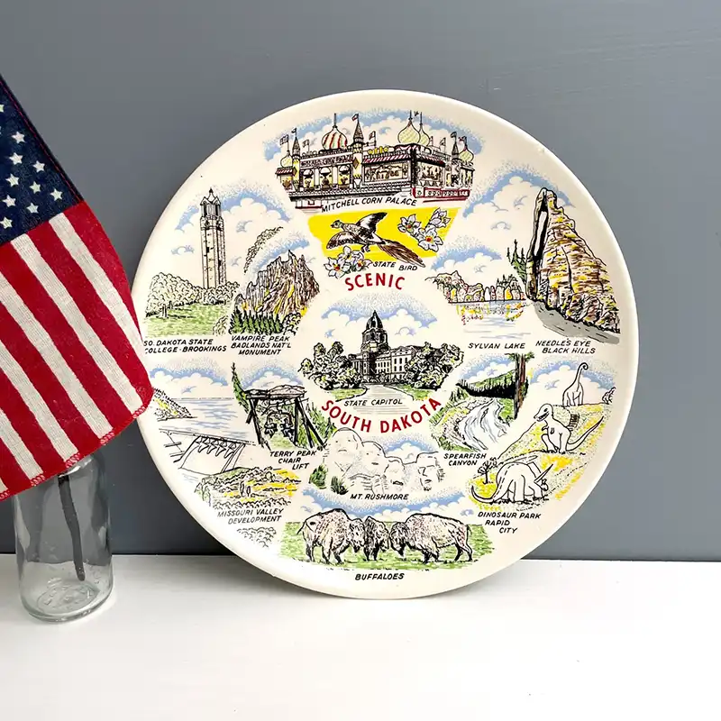 south dakota souvenir plate