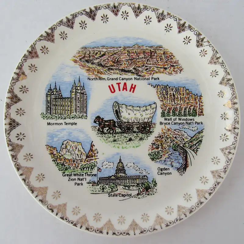 utah souvenir plate