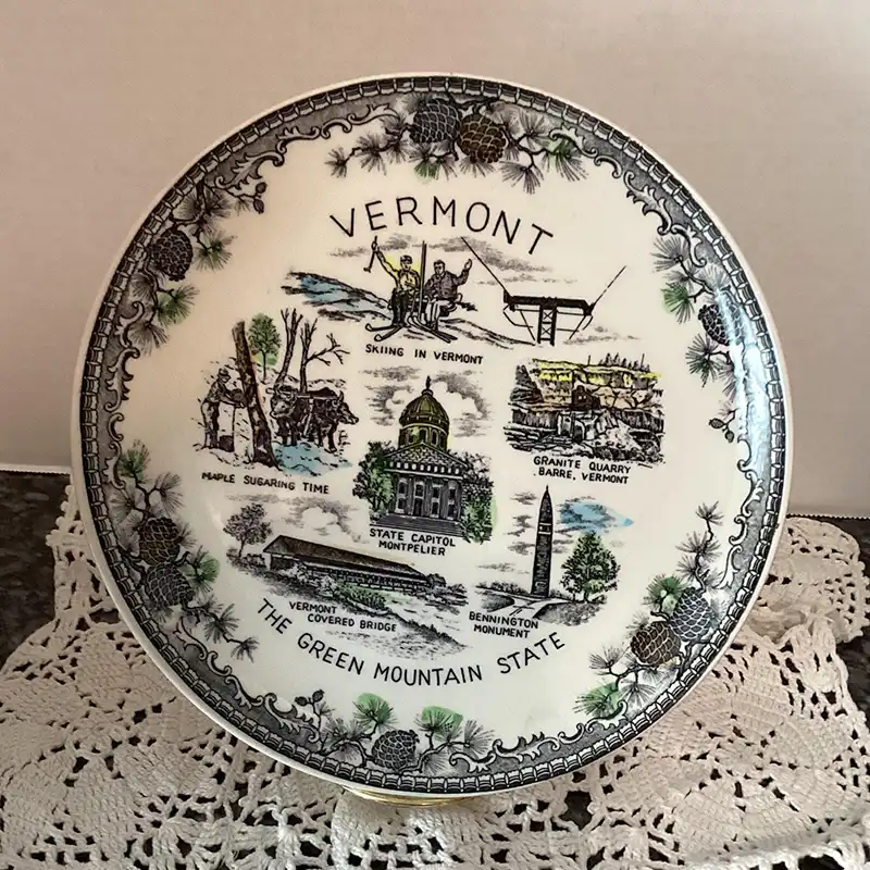 vermont souvenir plate