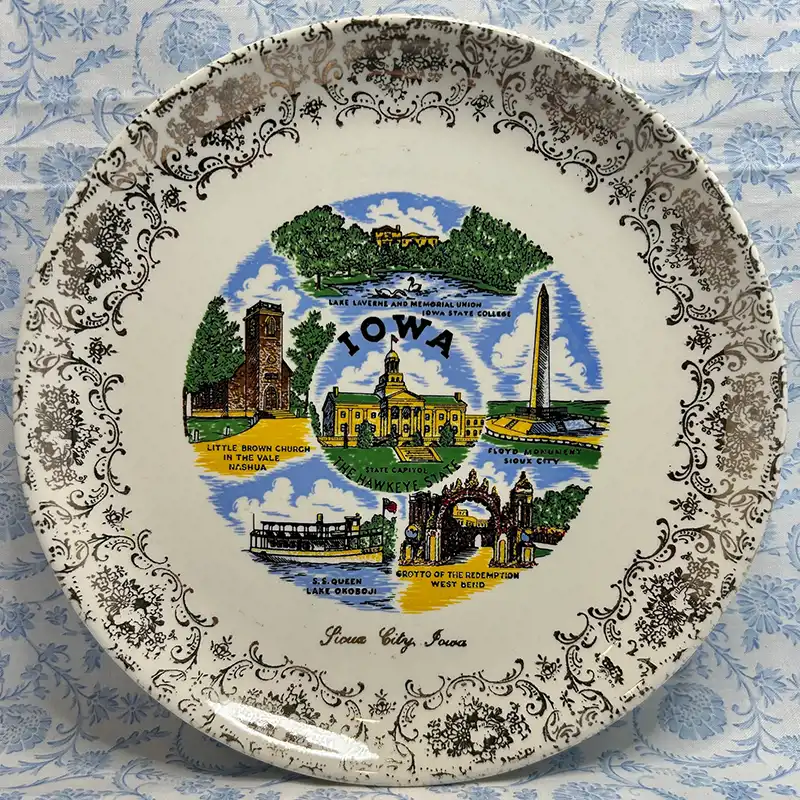 vintage iowa state plate