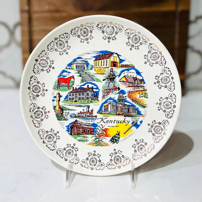 vintage kentucky souvenir plate