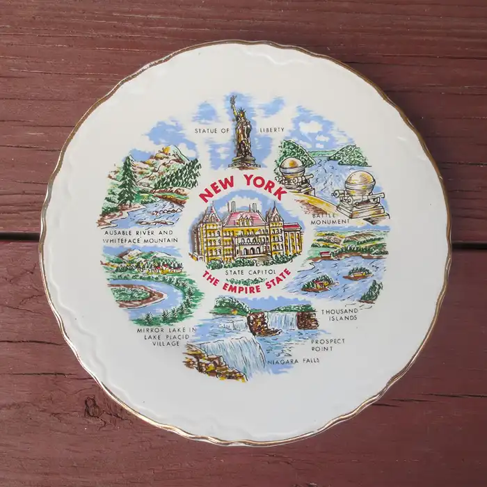 vintage new york souvenir plate