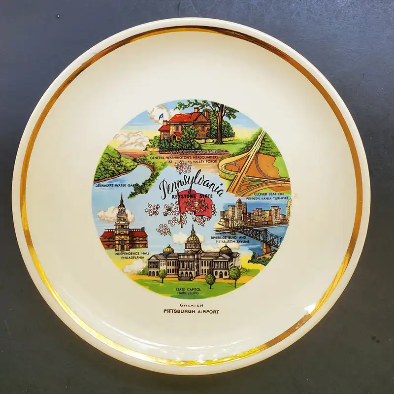 vintage pennsylvania souvenir plate