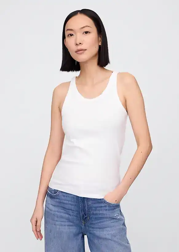 gap factory white tank