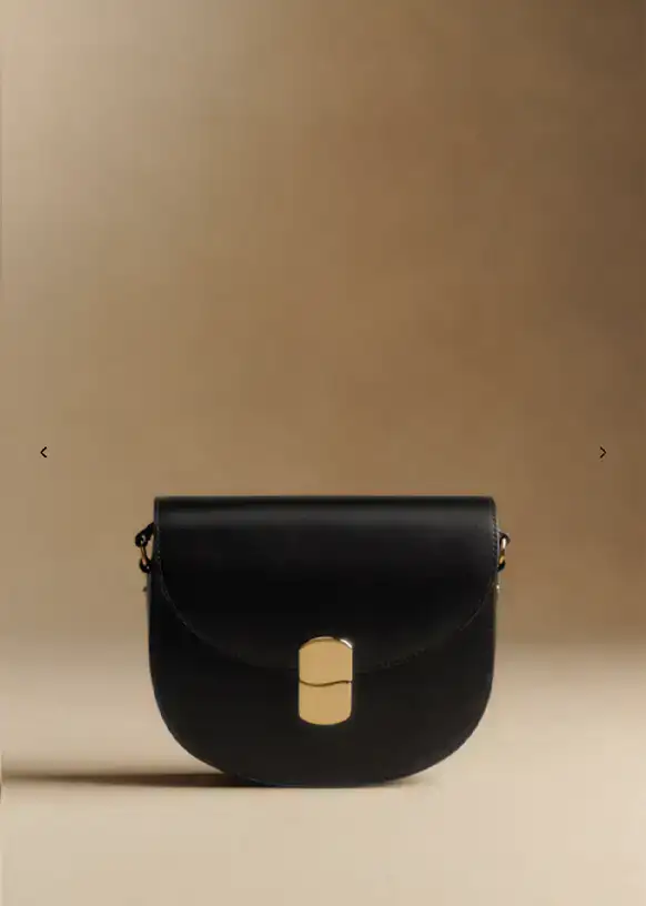glossy black claude bag