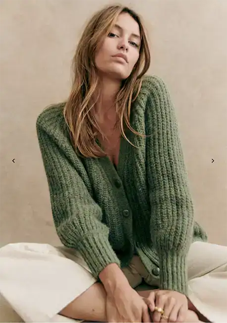 sezane basile cardigan