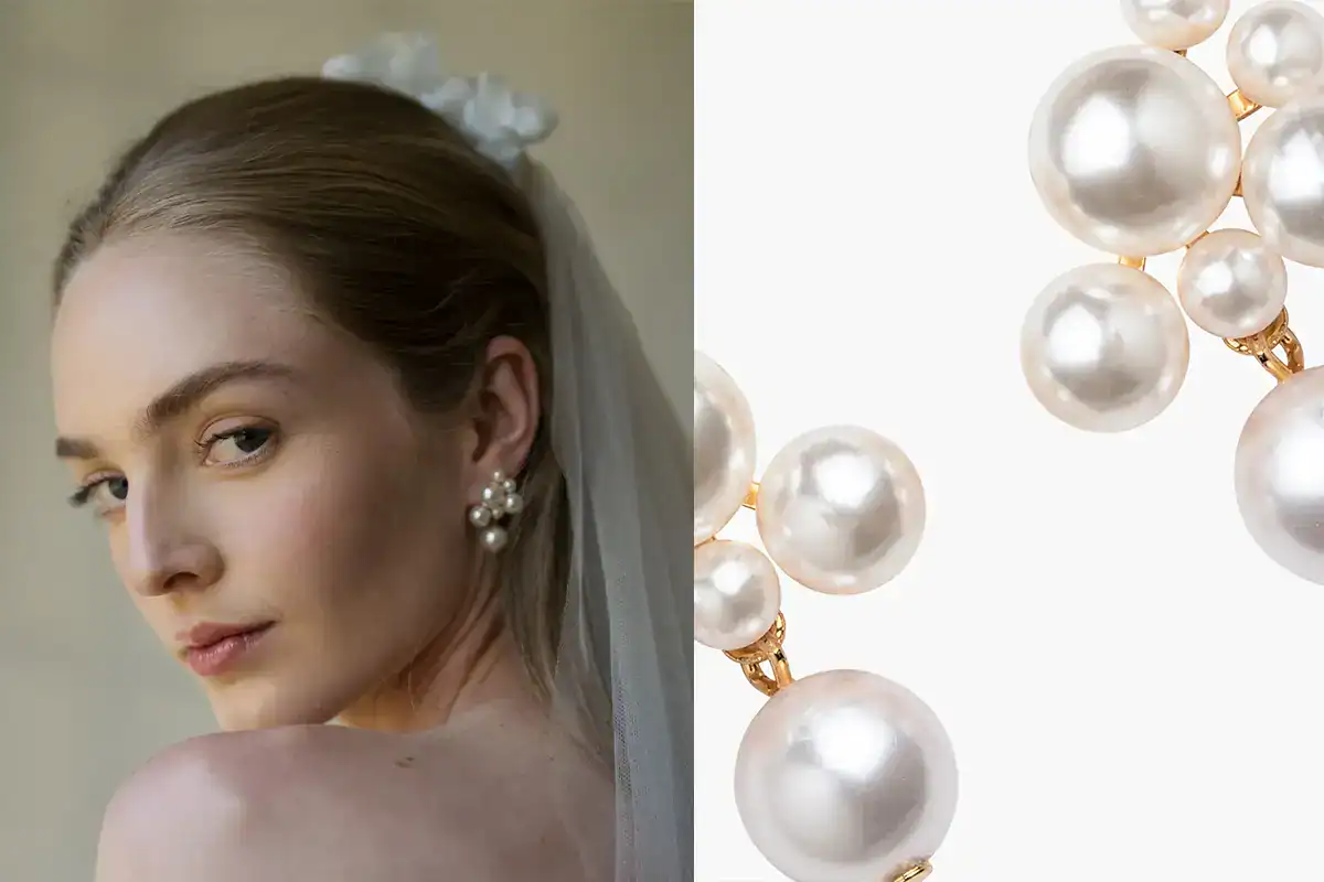 model wearing jennifer behr earrings