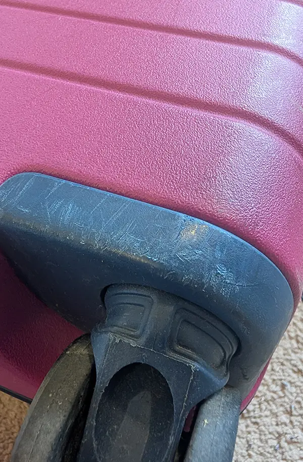 away luggage scuff