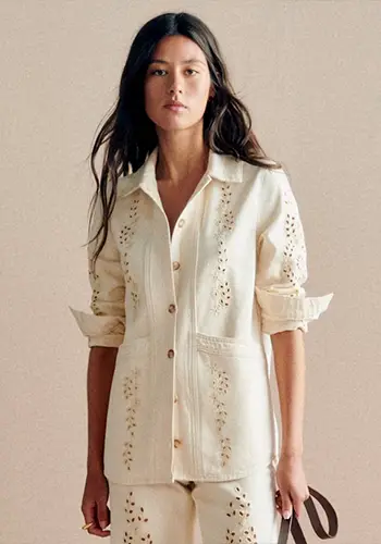 ecru embroidery will jacket