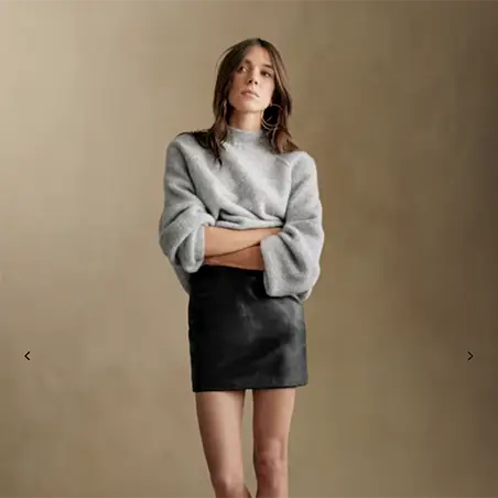 sezane leather skirt